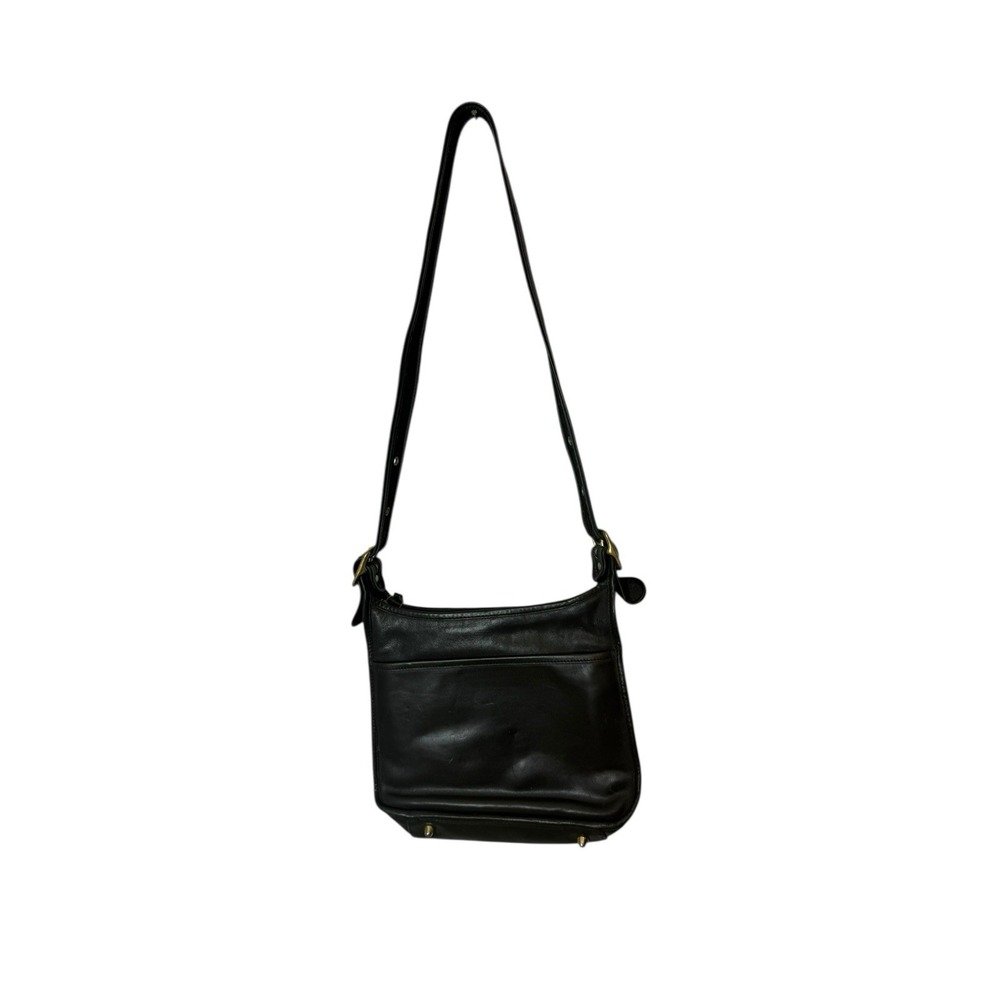 Vintage 90s Black Leather & Brass COACH Janice‎ Legacy Handbag Purse 9966